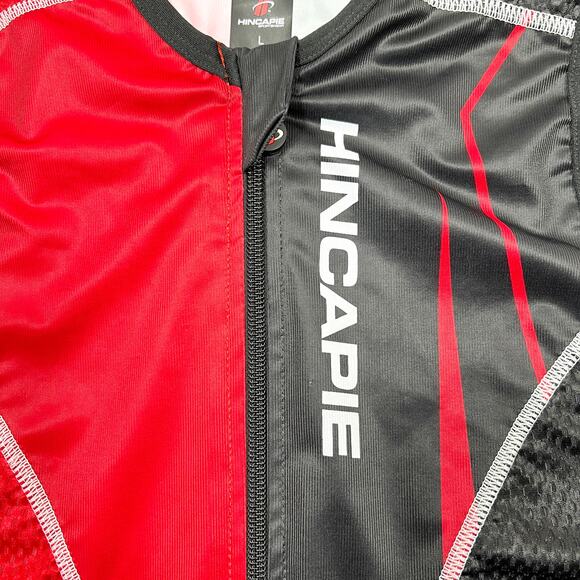 Hincapie Sleeveless Cycling Jersey Women's Large Red/Black Full Zip Vest Tank - Picture 4 of 9